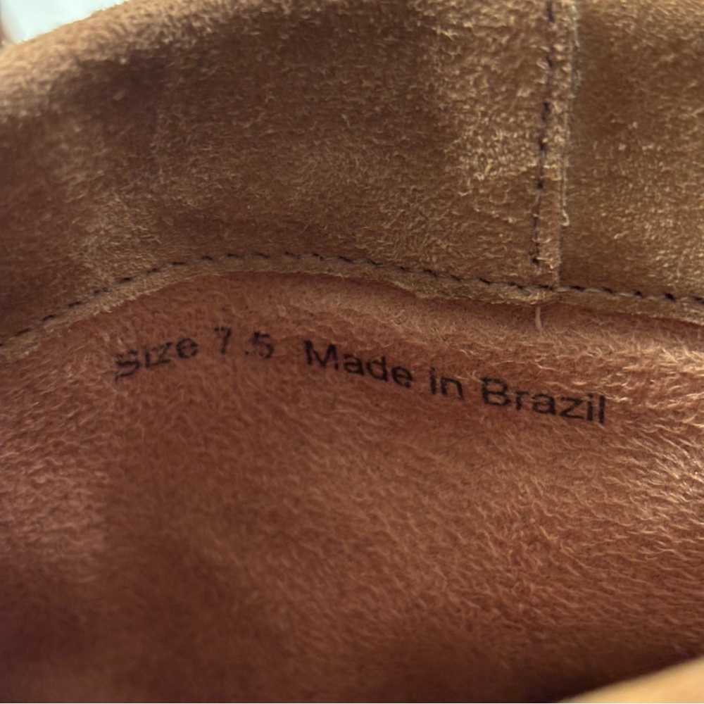 Dolce Vita Tan Suede Heeled Ankle Boots 7.5 - Picture 7 of 7